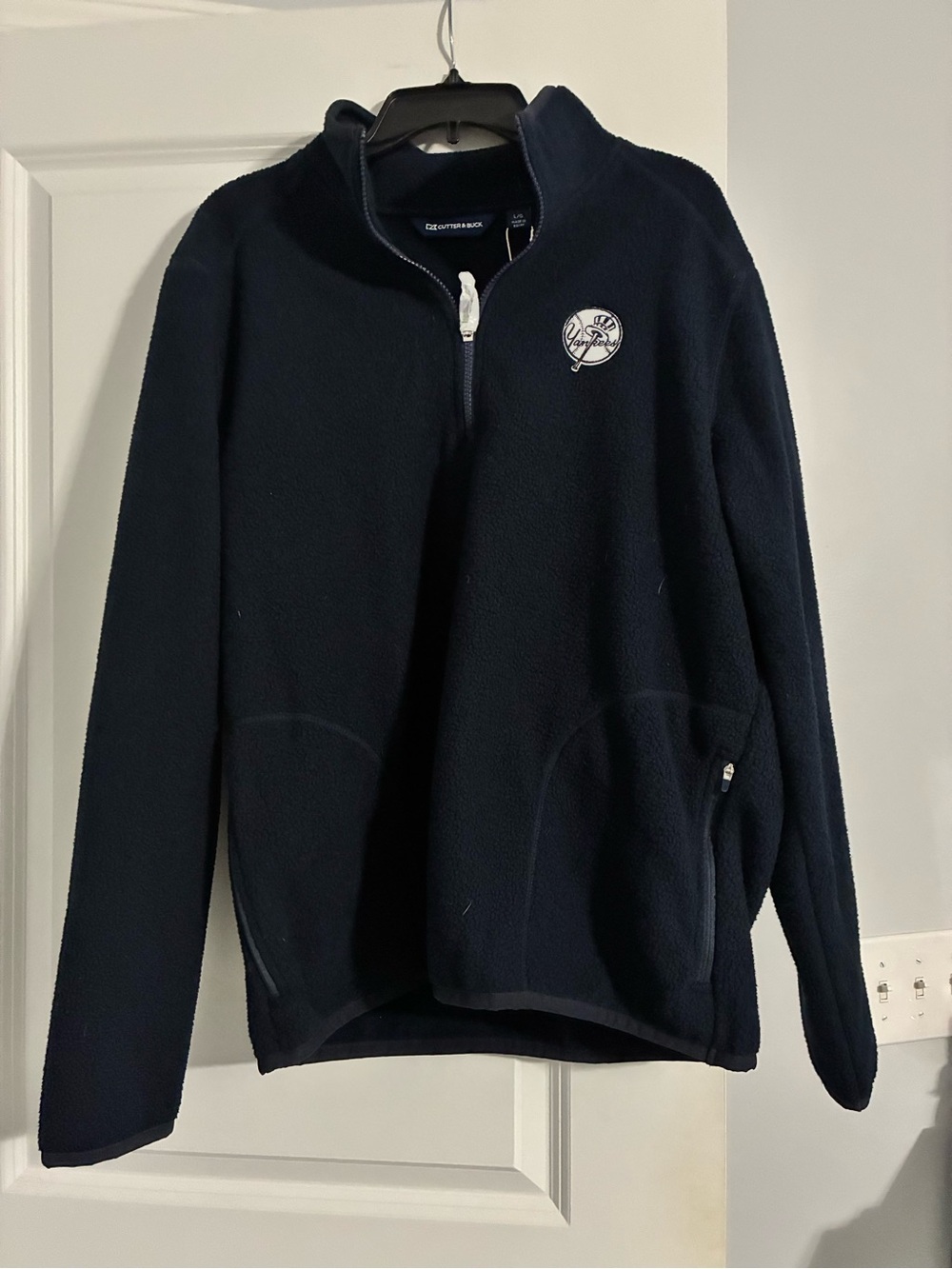 Cutter & Buck Navy Quarter-Zip Fleece Pullover